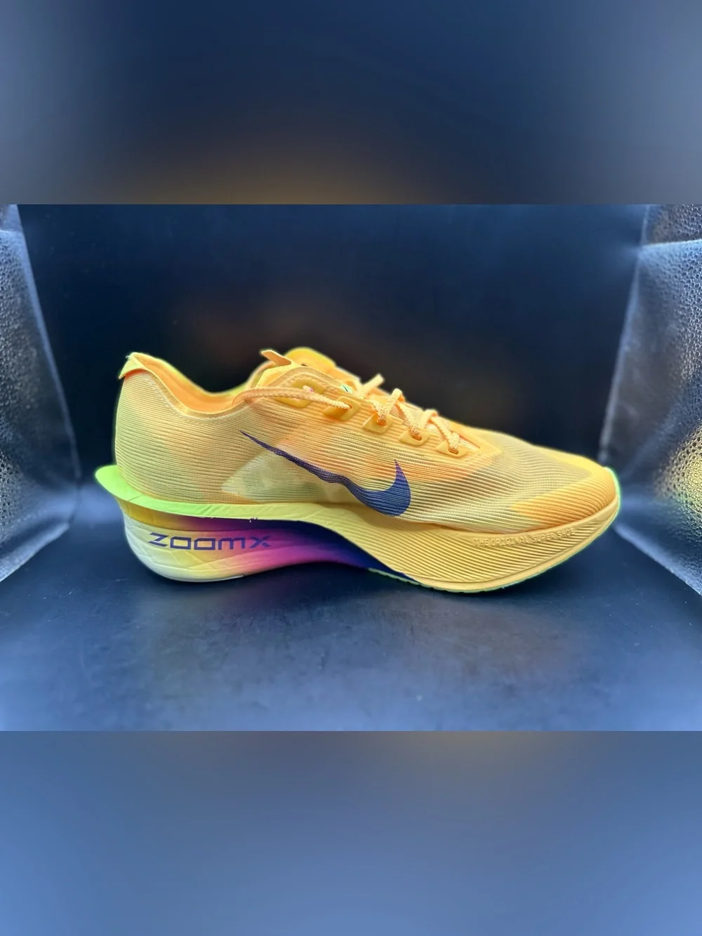 Nike ZoomX Vaporfly Next% 4 Citron Pulse Men’s Size 10 (NEW) HF6414 800 No Lid